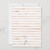 Invitation Voile Ours Tan Stripe Anniversaire Arche (Dos)