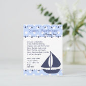 Invitation Voiles et étoiles (Debout devant)