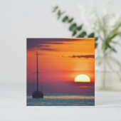 Invitation Voilier au lever de soleil (Debout devant)