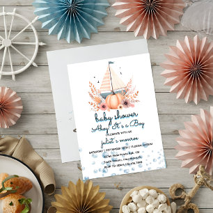 Invitation voilier Baby shower nautique grossesse