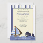 Invitation Voilier Bateau l Baby shower 5x7 (Devant)