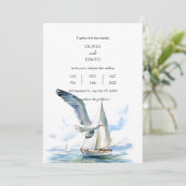 Invitation Voilier Croisière Avec Mariage Océan Seagull (Debout devant)