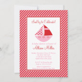 Invitation Voilier pour célébrer le Baby shower de voilier (Devant)