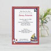 Invitation Voilier Voilier Nautique 5x7 Baby shower (Debout devant)