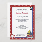 Invitation Voilier Voilier Nautique 5x7 Baby shower (Devant / Derrière)