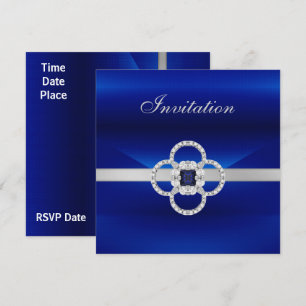 Invitation Voir ci-dessous révisé Bijou Bleu Argent pour tout