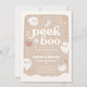 Invitation Voir Un Boo Genre Neutre Baby shower Fantôme (Devant)