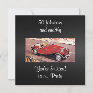 Invitation Voiture Ancienne 50 Anniversaire Fabulueux et câli