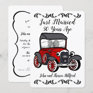 Invitation Voiture ancienne 50e anniversaire