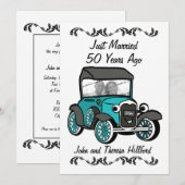 Invitation Voiture ancienne 50e anniversaire (Devant / Derrière)