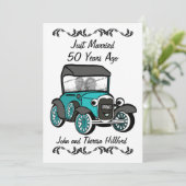 Invitation Voiture ancienne du 50e anniversaire (Debout devant)