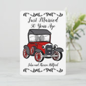 Invitation Voiture ancienne pour 50e anniversaire (Debout devant)