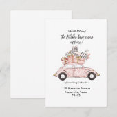 Invitation Voiture avec boîte Nous avons déplacé l'invitation (Devant / Derrière)