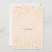 Invitation Voiture Baby shower Pink Gold Peach (Dos)
