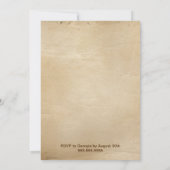 Invitation Voiture Bleue Vintage Classique Cinquante Annivers (Dos)