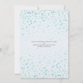 Invitation Voiture Boy Baby shower Blue Green Gold (Dos)