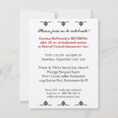 Invitation Voiture classique de Hotrod de partie de retraite (Dos)