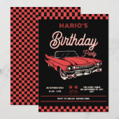 Invitation Voiture de collection anniversaire (Devant / Derrière)