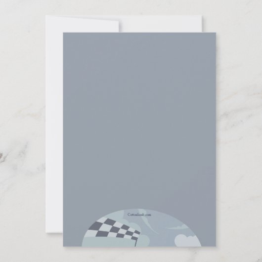 Invitation voiture de course (Dos)