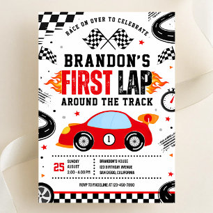 Invitation Voiture de course 1er anniversaire