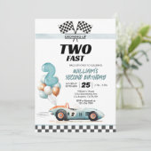 Invitation Voiture de course 2 Rapide 2e anniversaire (Debout devant)
