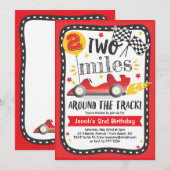 Invitation Voiture de course à 3 kilomètres autour de la pist (Devant / Derrière)