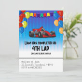 Invitation Voiture de course Anniversaire (Debout devant)