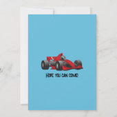 Invitation Voiture de course Anniversaire (Dos)