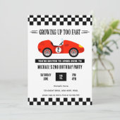 Invitation Voiture de course Anniversaire, Voiture de course (Debout devant)