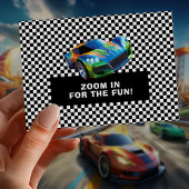 Invitation Voiture de course cool pour enfants