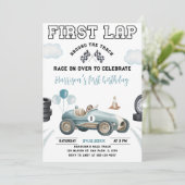 Invitation Voiture De Course De Premier Tour Autour De La Pis (Debout devant)