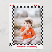 Invitation Voiture de course Deux garçon rapide 2e anniversai (Devant / Derrière)