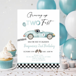 Invitation Voiture de course Deuxième anniversaire