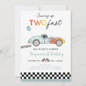 Invitation Voiture de course Deuxième anniversaire (Devant)