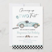 Invitation Voiture de course Deuxième anniversaire (Devant)