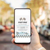 Invitation Voiture de course Fast One Premier Anniversaire