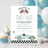 Invitation Voiture de course moderne deux anniversaire rapide