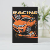 Invitation Voiture de course _ Moteur (101) (Debout devant)