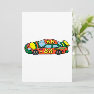 Invitation Voiture de course numéro 88