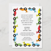 Invitation Voiture De Course Par Anniversaire Fête (Devant)