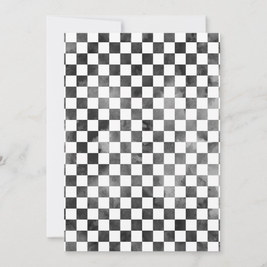 Invitation Voiture de course personnelle fête d'anniversaire (Dos)