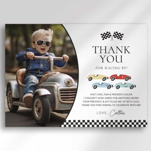 Invitation Voiture de course photo