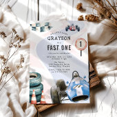 Invitation Voiture de course pour enfants Thème Première fête