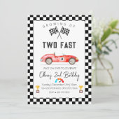 Invitation Voiture de course rapide 2e anniversaire (Debout devant)