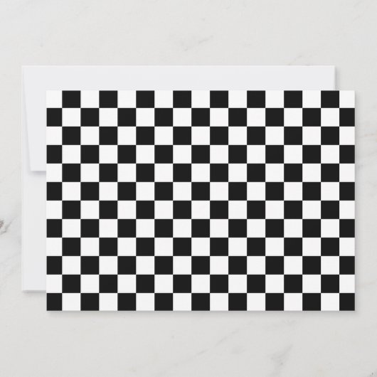 Invitation Voiture De Course Rétro Deux Thème Rapide Annivers (Dos)