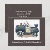 Invitation Voiture de flic pour pédales de police (Devant / Derrière)