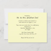 Invitation Voiture de jeunes mariés (Dos)