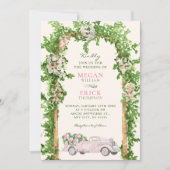 Invitation Voiture de mariage à l'aquarelle (Devant)