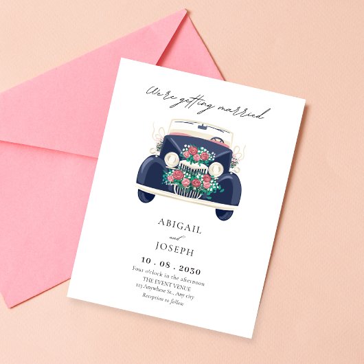 Invitation Voiture de mariage Classique