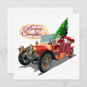 Invitation Voiture de Noël (Devant / Derrière)